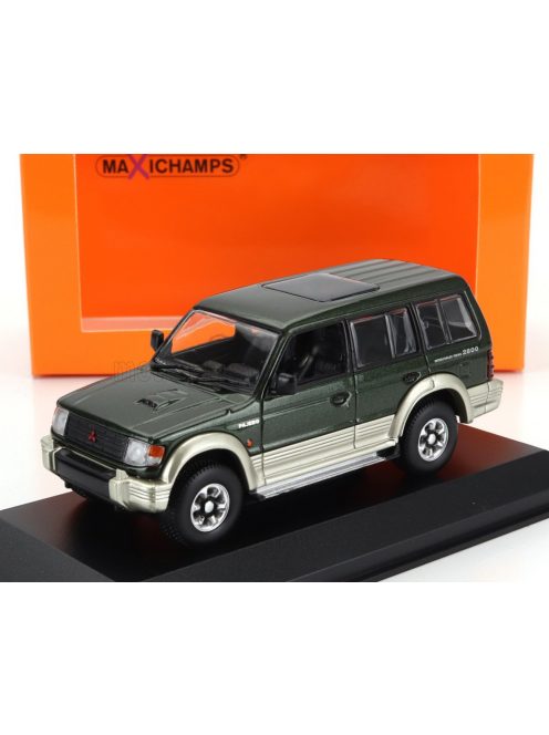 Minichamps - MITSUBISHI PAJERO LWB 2800 TURBO INTERCOOLER 1991 GREEN MET SILVER