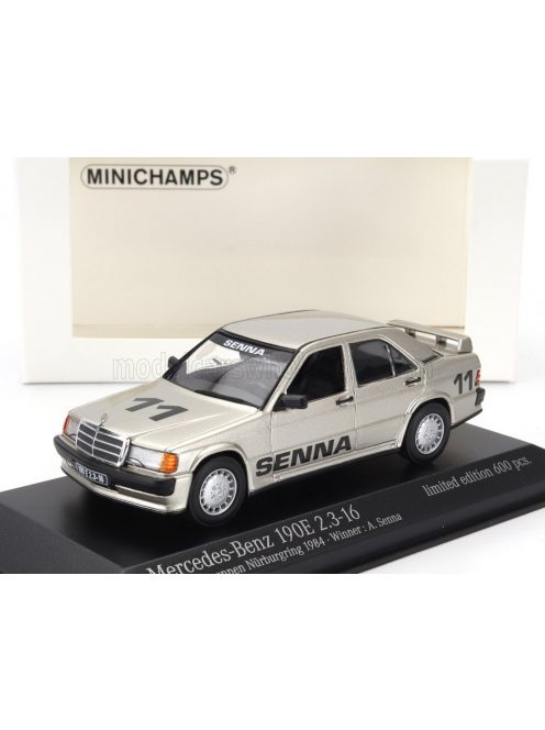 Minichamps - MERCEDES BENZ 190E 2.3 16V (W201) N 11 WINNER NURBURGING RACE OF CHAMPION 1984 AYRTON SENNA GOLD