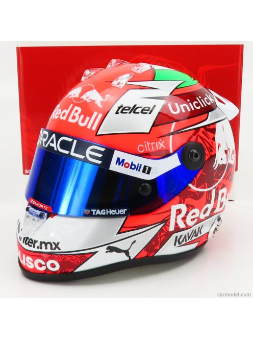 Mini Helmet - Schuberth Helmet F1 Casco Helmet Rb18 Team Oracle Red Bull Racing N 11 Austrian Gp 2022 Sergio Perez White Red