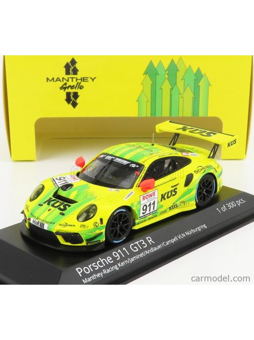 Minichamps - Porsche 911 991-2 Gt3 R Team Manthey Racing N 911 Vln 24H Nurburgring 2020 M.Campbell - L.Kern - M.Jaminet - J.Anlauer Yellow Green