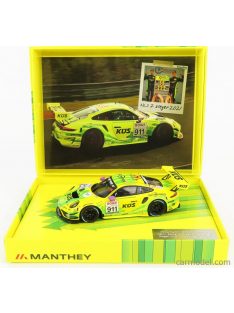   Minichamps - Porsche 911 991-2 Gt3 R Team Manthey Racing N 911 Winner Nls7 Rowe 6H Adac Ruhr - Pokal - Rennen Nurburgring 2021 K.Estre - M.Christensen Yellow Green