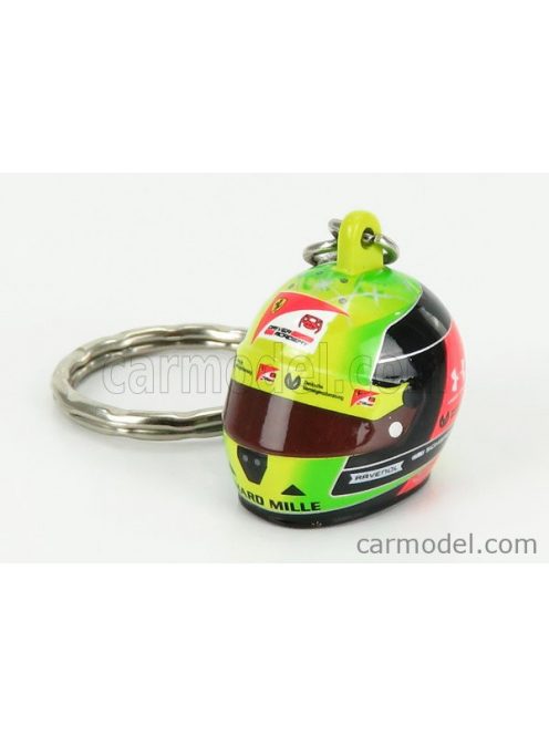 Mini Helmet - Schuberth Helmet F2 Portachiavi Casco - Keyring Helmet Dallara Team Prema Racing N 20 Season Mick Schumacher 2020 F2 World Champion Yellow Green Red Black