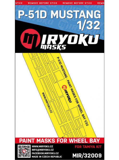 Miryoku - 1/32 P-51D Mustang - Paint masks for wheel bay