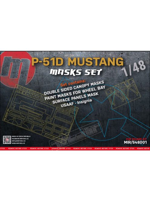 Miryoku - 1/48 P-51D Mustang - MASKS SET