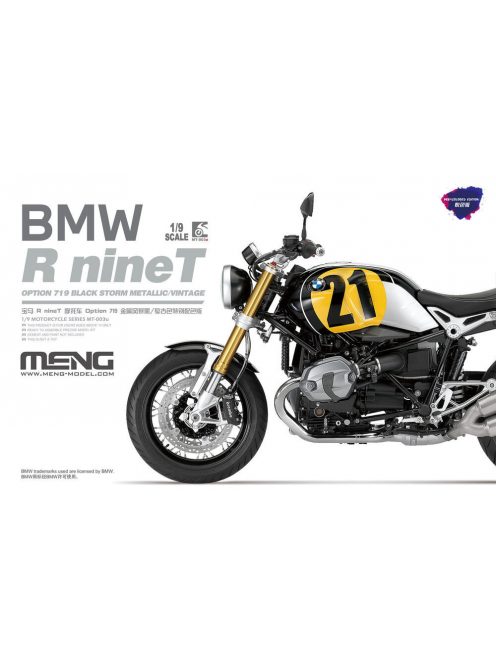 Meng Model - BMW R nineT Option 719 Black Storm Metallic/Vintage (Pre-colored Edition)