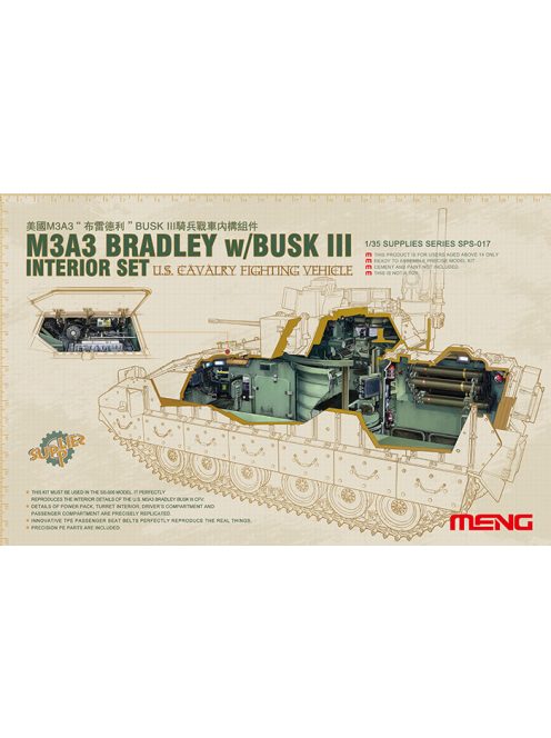 Meng Model - M3A3 Bradley W/Busk Iii Interior Set