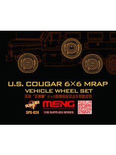 Meng Model - U.S. Cougar 6×6 Mrap Vehicle Wheel Set (Resin)