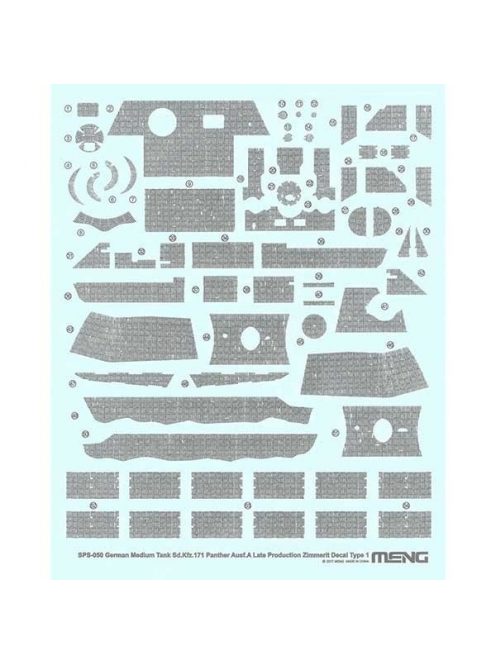 Meng Model - German Medium Tank Panther Ausf.A Late Zimmerit Decal Type A