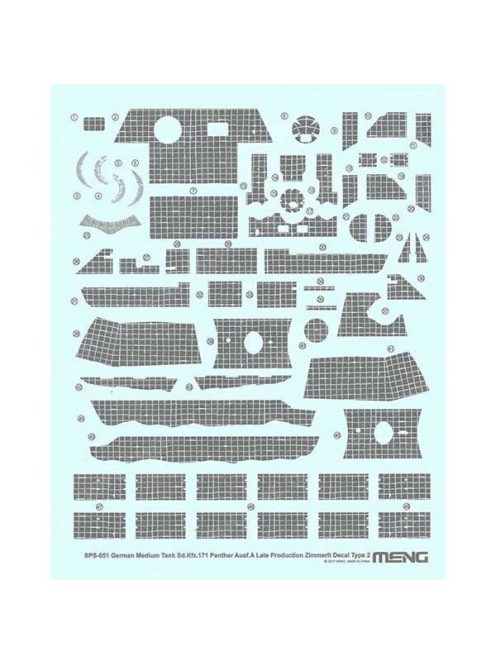 Meng Model - German Medium Tank Panther Ausf.A Late Zimmerit Decal Type B