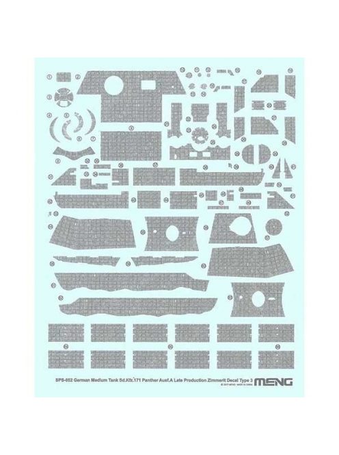 Meng Model - German Medium Tank Panther Ausf.A Late Zimmerit Decal Type C