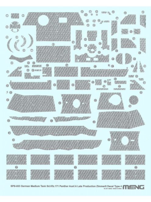 Meng Model - German Medium Tank Panther Ausf.A Late Zimmerit Decal Type D