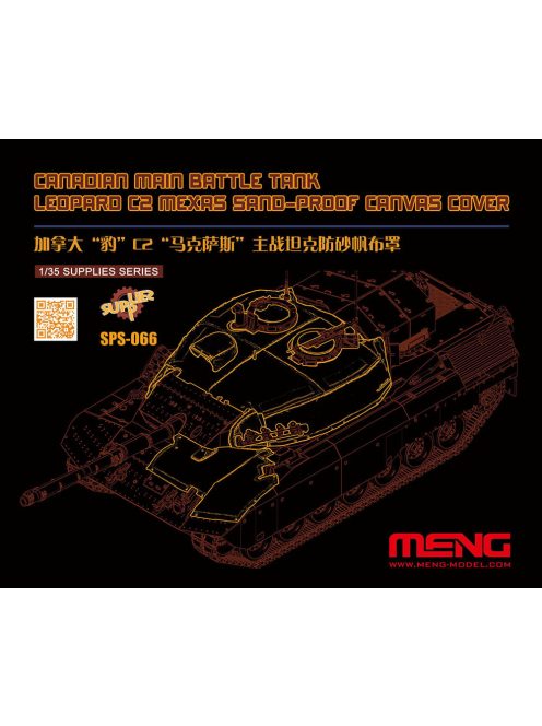 Meng Model - Canadian Main Battle Tank Leopard C2 MEXAS Sand-Proof Canvas Cover (RESIN)