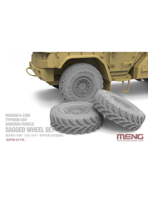 Meng Model - Russian K-4386 Typhoon-VDV Armored Vehicle Sagged Wheel Set (RESIN)