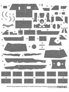   Meng Model - German Medium Tank Sd.Kfz.171 Panther Ausf.A Early Production Zimmerit Decal