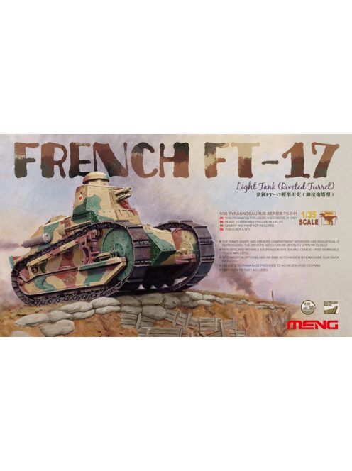 Meng Model - French Ft-17 Light Tank (Riveted Turret)