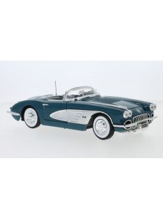   Motor-Max - Chevrolet Corvette (C1), dunkeltürkis/silber, 1958, 1:18