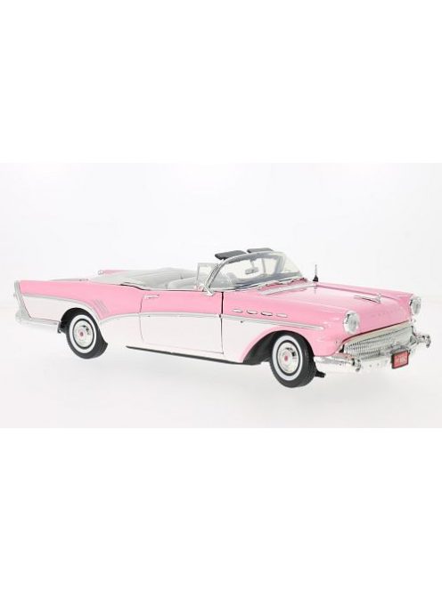 Motor-Max - Buick Roadmaster Convertible, rosa/weiss, 1957, 1:18