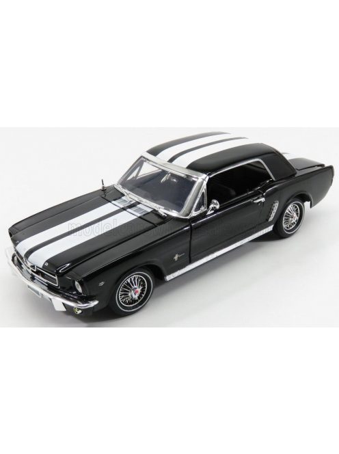 Motor-Max - FORD USA MUSTANG 1/2 HARD-TOP 1964 BLACK WHITE