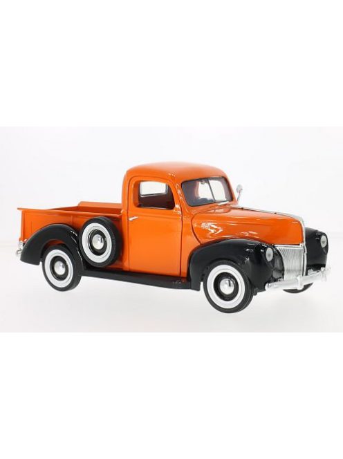 Motor-Max - Ford Pickup, orange/schwarz, 1940, 1:18