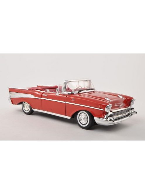 Motor-Max - Chevrolet Bel Air Convertible, rot, 1957, 1:18