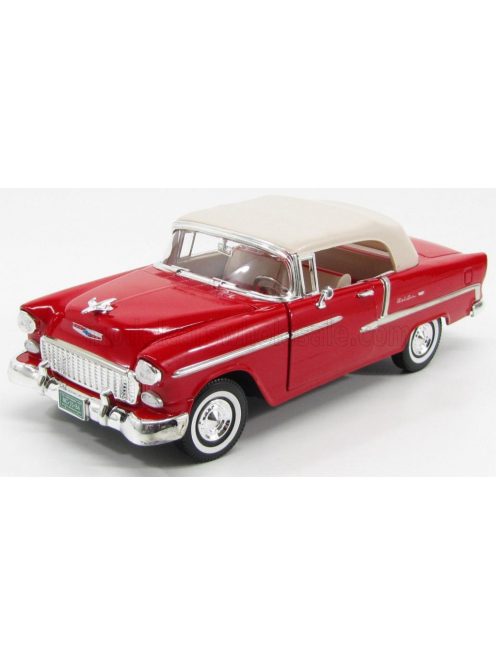 Motor-Max - CHEVROLET BEL AIR CABRIOLET CLOSED 1955 RED CREAM