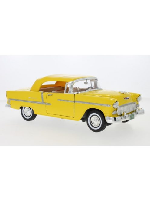 Motor-Max - Chevrolet Bel Air Convertible, gelb, 1955, 1:18