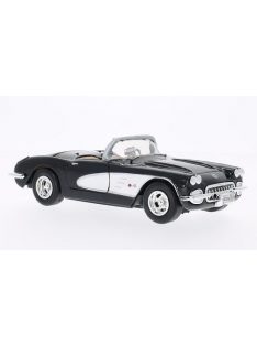   Motor-Max - Chevrolet Corvette (C1), schwarz/weiss, 1959, 1:24