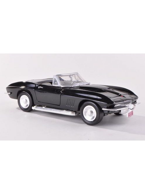 Motor-Max - Chevrolet Corvette Stingray Convertible (C2), schwarz, 1967, 1:24