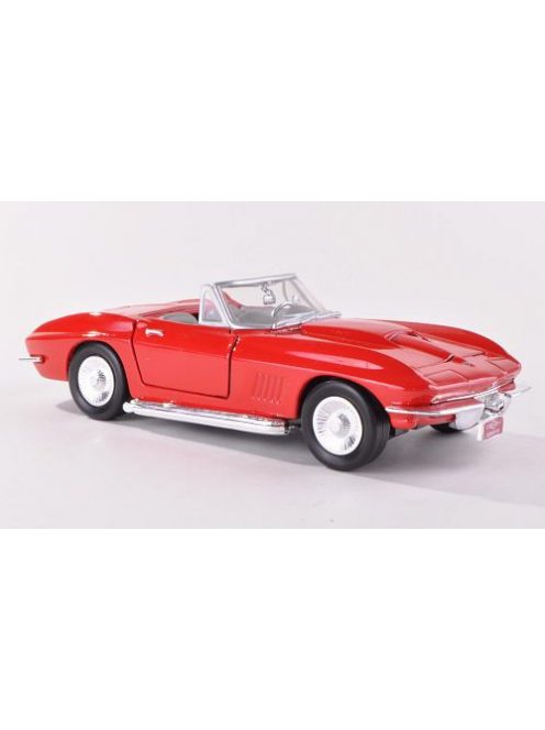 Motor-Max - Chevrolet Corvette Stingray Convertible (C2), rot, 1967, 1:24