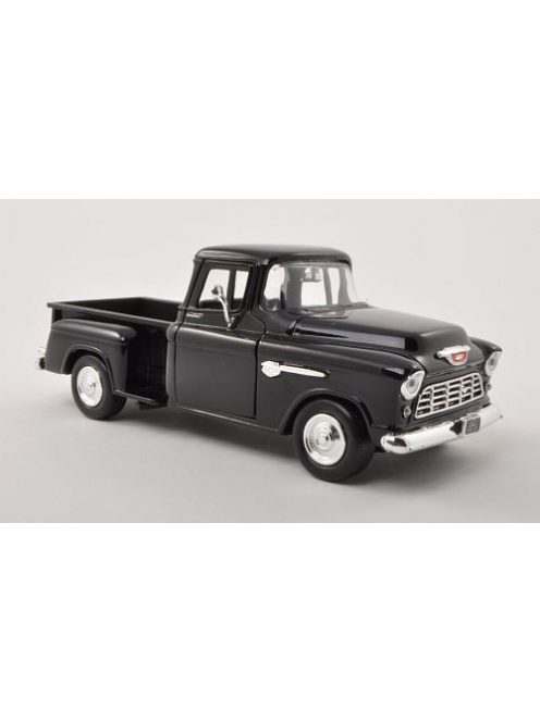 Motor-Max - Chevrolet 5100 Stepside Pick Up, schwarz, 1955, 1:24