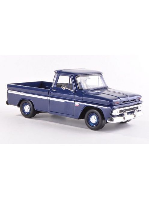 Motor-Max - Chevrolet C10 Fleetside Pick Up, dunkelblau, 1966, 1:24