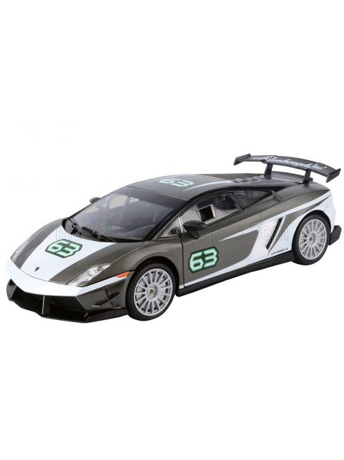 Motor-Max - LAMBORGHINI GALLARDO LP560-4 N 63 SUPER TROFEO 2011 GREY WHITE