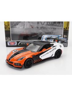   Motor-Max - CHEVROLET CORVETTE ZR1 N 24 RACING 2019 WHITE BLACK ORANGE