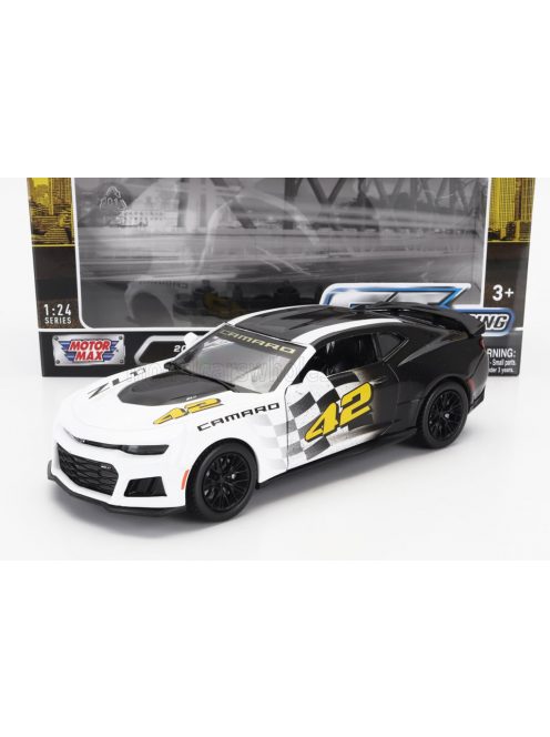 Motor-Max - CHEVROLET CAMARO ZL1 N 42 RACING 2017 WHITE BLACK