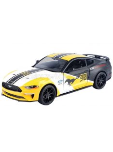   Motor-Max - FORD USA MUSTANG GT N 38 RACING COUPE 2018 WHITE YELLOW BLACK