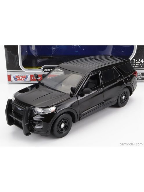 Motor-Max - Ford Usa Utility Police Interceptor With Push Bumper 2022 Black