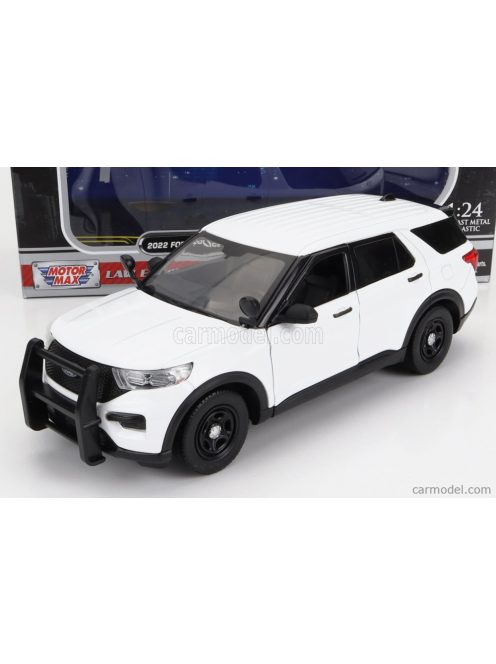 Motor-Max - Ford Usa Utility Police Interceptor With Push Bumper 2022 White