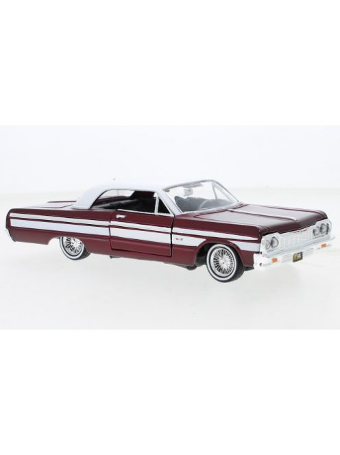 Motor-Max - Chevrolet Impala, dunkelrot/weiss, 1964, 1:24