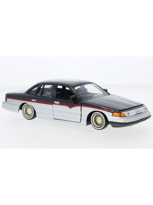 Motor-Max - Ford Crown Victoria, dunkelgrau/silber, 1993, 1:24