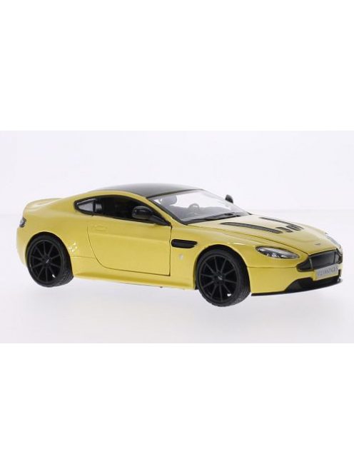 Motor-Max - Aston Martin V12 Vantage S, gelb/schwarz, 2013, 1:24