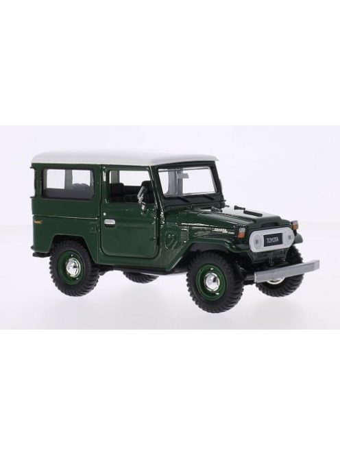 Motor-Max - Toyota FJ40 Hardtop Land Cruiser, dunkelgrün/weiss, 1:24