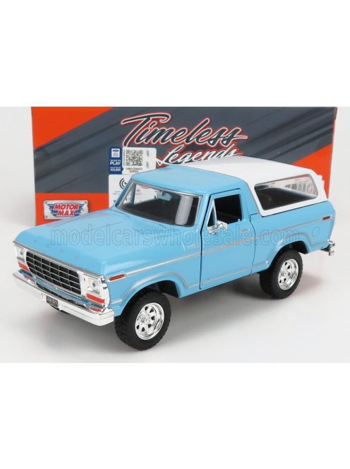 Motor-Max - FORD USA BRONCO HARD-TOP CLOSED 1978 LIGHT BLUE WHITE