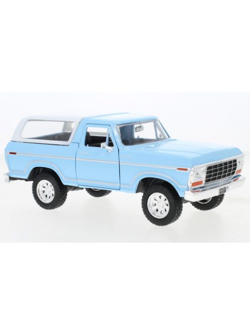 Motor-Max - Ford Bronco Custom, hellblau/weiss, 1978, 1:24