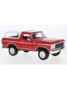 Motor-Max - Ford Bronco Custom, rot/weiss, 1978, 1:24