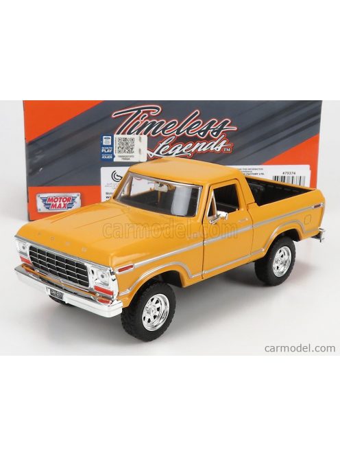 Motor-Max - Ford Usa Bronco Hard-Top Open 1978 Yellow