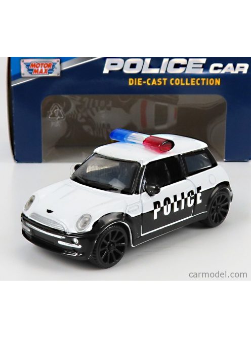 Motor-Max - Mini Cooper Police 2005 White Black