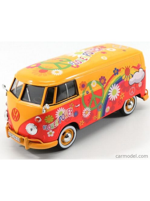 Motor-Max - Volkswagen T1 Type 2 Van Flower Prower 1962 Orange Red