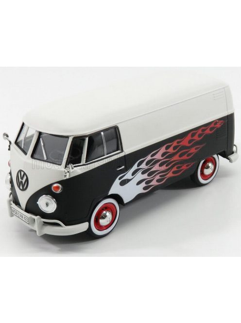 Motor-Max - VOLKSWAGEN T1 TYPE 2 VAN CUSTOM GARAGE 1962 MATT BLACK WHITE