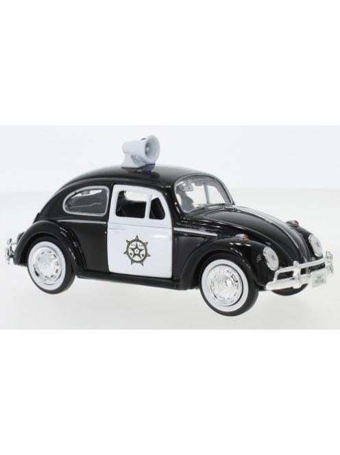 Motor-Max - VW Käfer, schwarz/weiss, 1966, 1:24