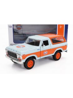 Motor-Max - FORD USA BRONCO GULF 1978 LIGHT BLUE ORANGE